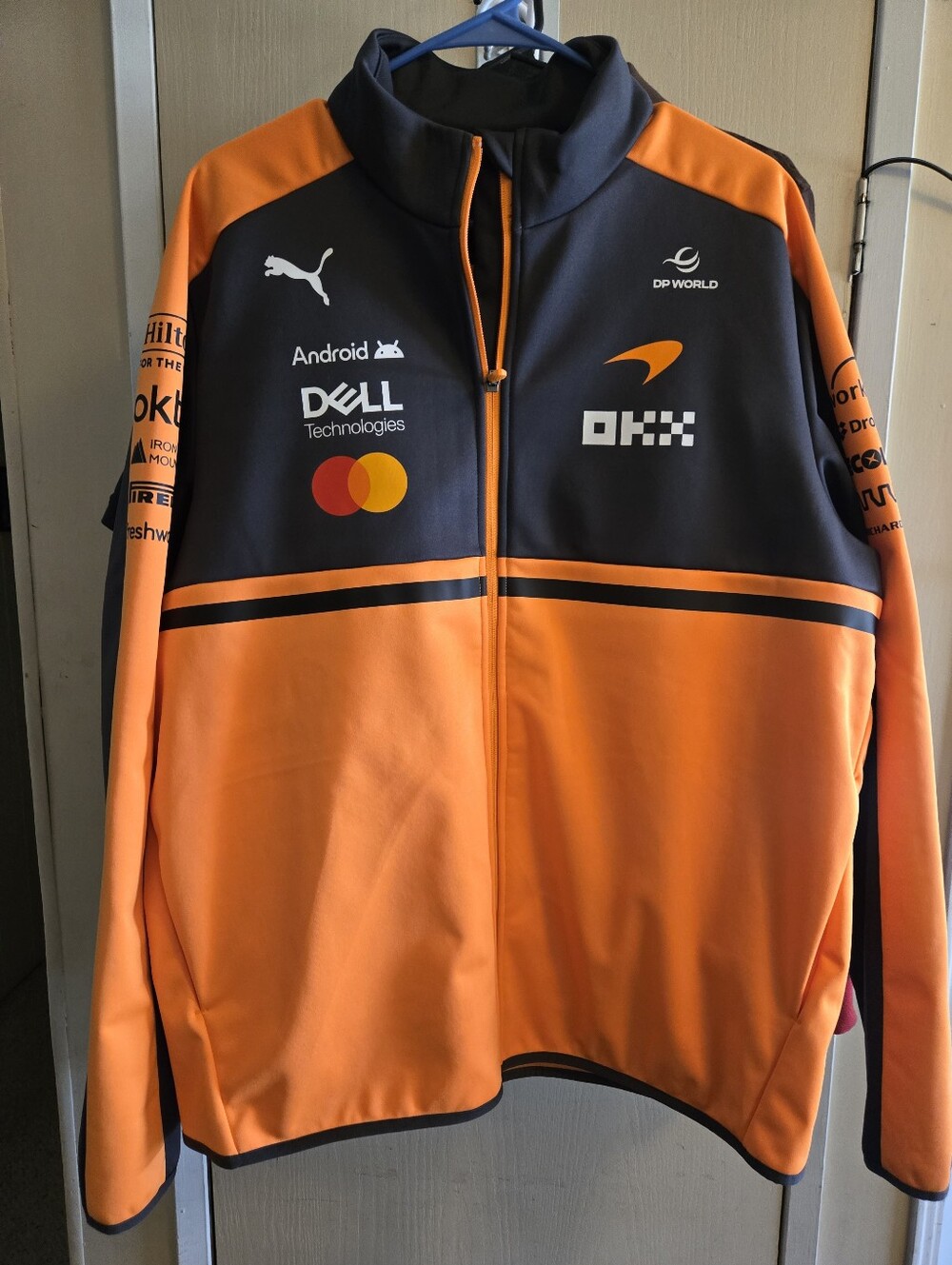 Formula#1 Dell Orange and Black Lightweight Team Jacket